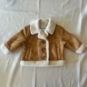Old Navy Baby Suede and faux shearling lined jacket. NWOT